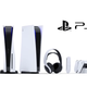 Las dos versiones de PlayStation 5 junto a sus accesorios oficiales.